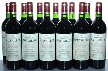 1985 Château Maucaillou - Moulis - 12 Flessen (0.75 liter), Verzamelen, Nieuw