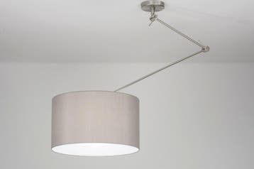 Rietveld Hanglampen - Grijs, Staalgrijs - Stof, Metaal, Verzenden, Nieuw