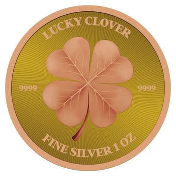 Niue. 2 Dollars 2023 1oz $2 NZD Niue Lucky Clover Rose Gold