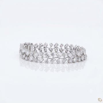Armband - 14 karaat Witgoud - 14.19ct. tw. Diamant, Nieuw