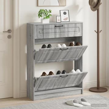 vidaXL Schoenenkast UTRECHT 78 x 24 x 100 cm Bewerkt hout, Verzenden, Nieuw