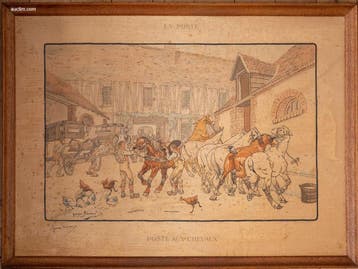 Inkleurde lithografie Georges Busson (1859–1933)..., Nieuw
