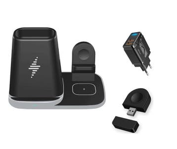 DrPhone LEVEL2 - Draadloze Oplader - 4 in 1 - Docking Statio, Verzenden, Nieuw
