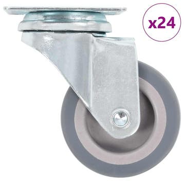 vidaXL 24 st Zwenkwielen 50 mm, Verzenden