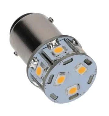 Nautic Led BA15D DUBBEL 10-35VDC 1W/10W, WW, Ophalen of Verzenden, Nieuw, Zeilboot of Motorboot