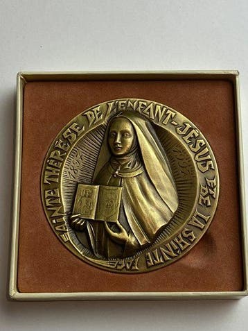 Medaille - Eeuwfeest van de dood van Sint Thérèse - Brons -, Antiek en Kunst