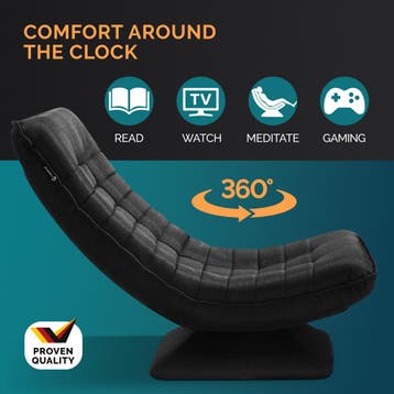 Relax Lounger Aberdeen Stof Zwart (Ligbed - Lounge), Verzenden, Nieuw