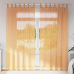 vidaXL Gordijnen met lussen 2 st 140x245 cm oranje, Verzenden, Nieuw