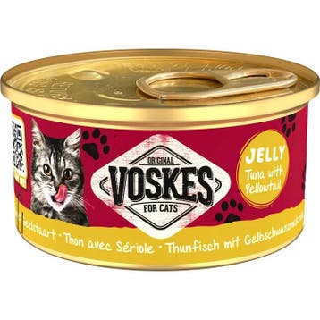 Voskes Jelly tonijn met geelstaart natvoer kat (24x85 g)..., Dieren en Toebehoren, Verzenden, Hond