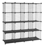 Modulaire Opbergkast – 16-Vaks DIY Rek Kunststof/Metaal (59), Verzenden, Nieuw