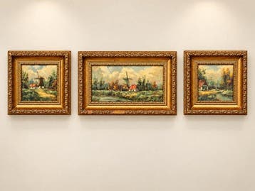 Wanddecoratie - Nederland - Sfeervol drieluik met Hollandse