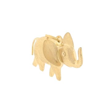 Gouden hanger van een olifant (Hanger of bedel), Ophalen of Verzenden, Gebruikt, Goud, Overige merken