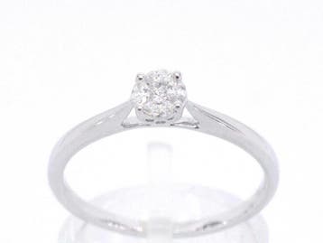 Witgouden ring met diamant, Nieuw