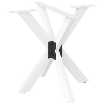 vidaXL Eettafelpoot spider vorm 85x85x(72-73) cm staal wit, Verzenden, Nieuw