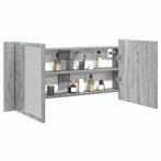 vidaXL Badkamerkast met spiegel en LED 100x12x45 cm grijs, Huis en Inrichting, Verzenden, Nieuw