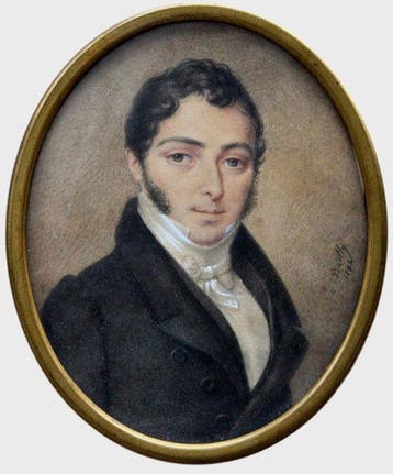 Julien Léopold Boilly (1796-1874) - Portrait miniature of a, Antiek en Kunst