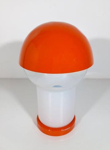 Tafellamp - Opaline glas - Space Age 1970 verstelbaar
