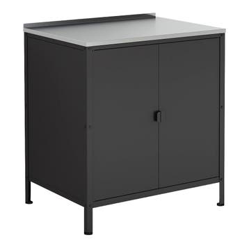 Kast Bolognano voor buiten 92x80x50 cm zwart mat casa.pro, Verzenden, Nieuw