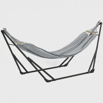 Outsunny 2-in-1 Stalen Hangmat & Hangstoel Standaard - Opvou, Verzenden, Nieuw