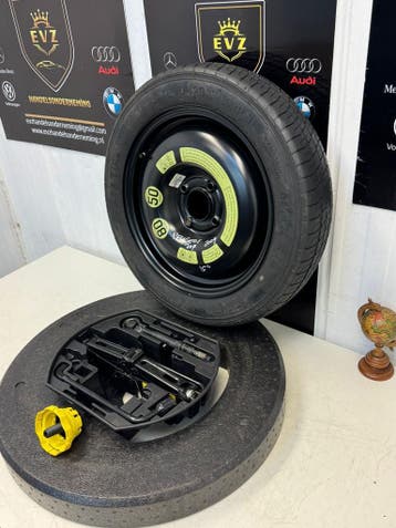 Reservewiel met Krikset compleet Peugeot 207/207+/206 2009, Auto-onderdelen, Gebruikt, 15 inch, Banden en Velgen, Personenwagen