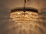Lamp - Elegante plafondlamp in mandvorm – goudkleurig brons