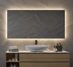 Design badkamer spiegel met fraaie verlichting en verwarming, 100 tot 150 cm, Overige typen, Nieuw, Ophalen of Verzenden