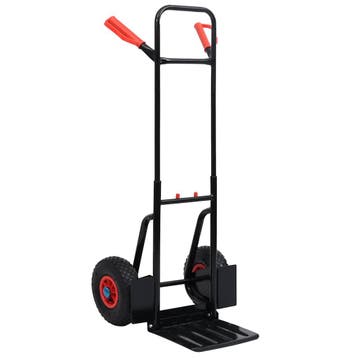 vidaXL Steekwagen telescopisch 200 kg zwart en rood, Verzenden, Nieuw