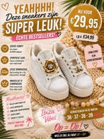Embleem Sneakers Beige Rose NIEUWE COLLECTIE, Ophalen of Verzenden, Nieuw, Beige, Sneakers of Gympen