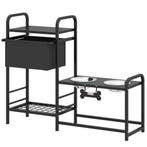 Verhoogde Hondenkom Verstelbare Voerbak Met Opbergruimte Wat, Verzenden, Nieuw