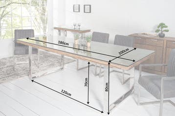 Eettafel EUPHORIA BARRACUDA 180 cm, gemaakt van gerecycled, Ophalen of Verzenden, Nieuw