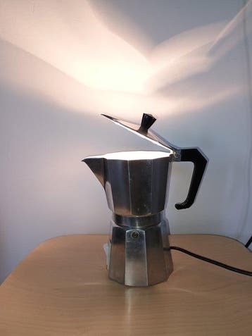 Tafellamp - Aluminium - Espresso koffiemachine lamp