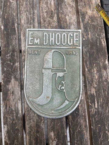 EM DHOOGE - Metaalplaat EM D’HOOGE Gent/Gand - EM DHOOGE -