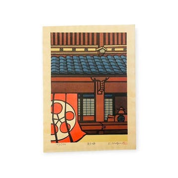 Nishijima Katsuyuki – originele handgesigneerde houtsnede