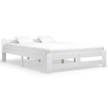 vidaXL Bedframe massief grenenhout wit 180x200 cm, Huis en Inrichting, Eenpersoons, Verzenden, Wit, Nieuw