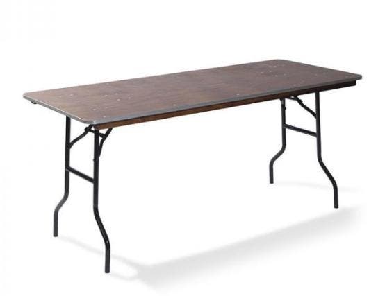 Diner Tafel Hout Recht | 183x76x76cm | Zwart-Hout, Zakelijke goederen, Horeca | Keukenapparatuur, Verzenden