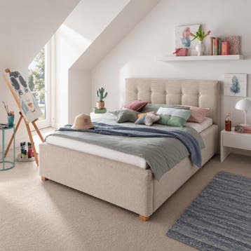 Infanskids Gestoffeerd Bed Lima - 200 x 220, Huis en Inrichting, Nieuw