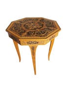 Bijzettafel - Marquetterie Tafeltje - Italiaanse Stijl -