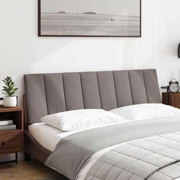 vidaXL Hoofdbordkussen Hanko 160 cm stof taupe, Verzenden, Nieuw, Stof