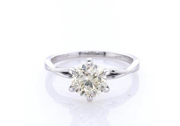Zonder minimumprijs - Ring - 14 karaat Witgoud - 0.96ct. tw., Nieuw