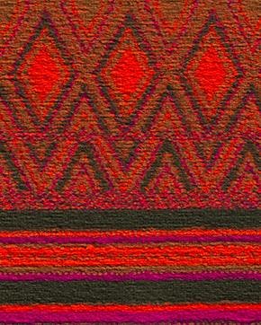 Heavy Knit Brushed Abstract Oranje, Nieuw, Oranje