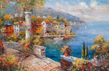 Christof Vevers (1962) - French Rivièra ~ Côte dAzur ~ Juan, Antiek en Kunst, Kunst | Schilderijen | Klassiek
