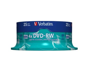 Verbatim DVD-RW Matt Silver 4,7 GB 25 stuk(s) (DVD-RW 12cm), Audio, Tv en Foto, Verzenden, Nieuw