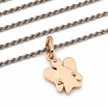 UnoAErre - Ketting met hanger - 18 karaat Witgoud, Geel goud