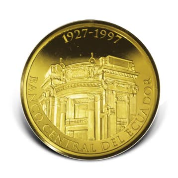 Gouden Munt 1 Sucre Ecuador 1997, Verzenden