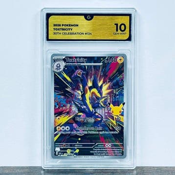 Pokémon Graded card - Toxtricity 134 - 30th Anniversary –, Nieuw