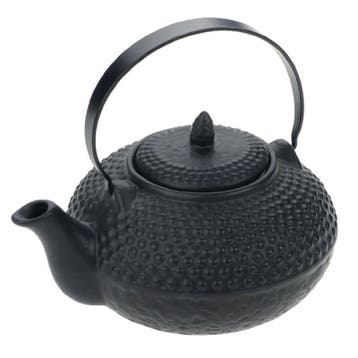 Oosterse theepot zwart | Met thee filter | 85cl | 12cm, Verzenden, Nieuw in verpakking