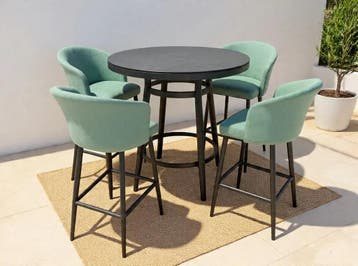 Luxe tuinset aluminium 100cm x106cm incl 4 stoelen, Verzenden, Nieuw