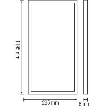 LED Paneel - 30x120 Natuurlijk Wit 4200K - 36W Inbouw, Ophalen of Verzenden, Nieuw, Minder dan 50 watt, Lamp met armatuur