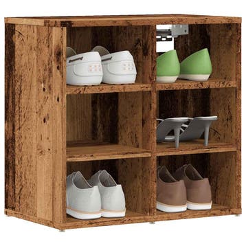 vidaXL Schoenenkast 52x30x50 cm oud houtkleurig, Verzenden, Nieuw