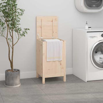 vidaXL Wasmand 44x44x76 cm massief grenenhout, Verzenden, Nieuw